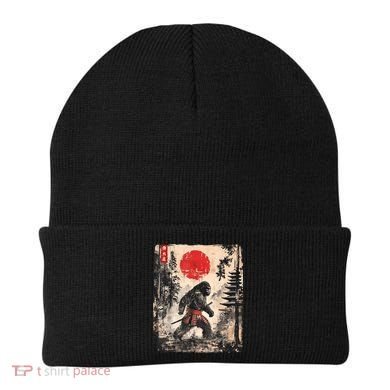 Samurai Bigfoot Japanese Vintage Graphic Beanie