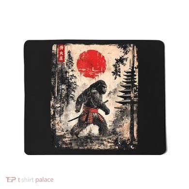 Samurai Bigfoot Japanese Vintage Graphic Mousepad