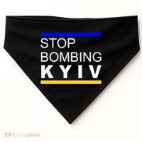 Stop Bombing Kyiv Support Ukraine USA-Made Doggie Bandana thumb 0