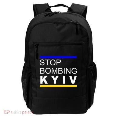 Stop Bombing Kyiv Support Ukraine Backpack