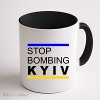 Stop Bombing Kyiv Support Ukraine Coffee Mug thumb 1