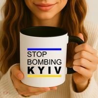 Stop Bombing Kyiv Support Ukraine Coffee Mug thumb 3