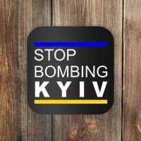 Stop Bombing Kyiv Support Ukraine Coaster thumb 0