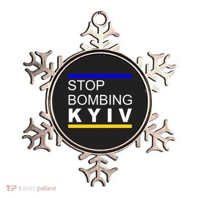 Stop Bombing Kyiv Support Ukraine Ornament