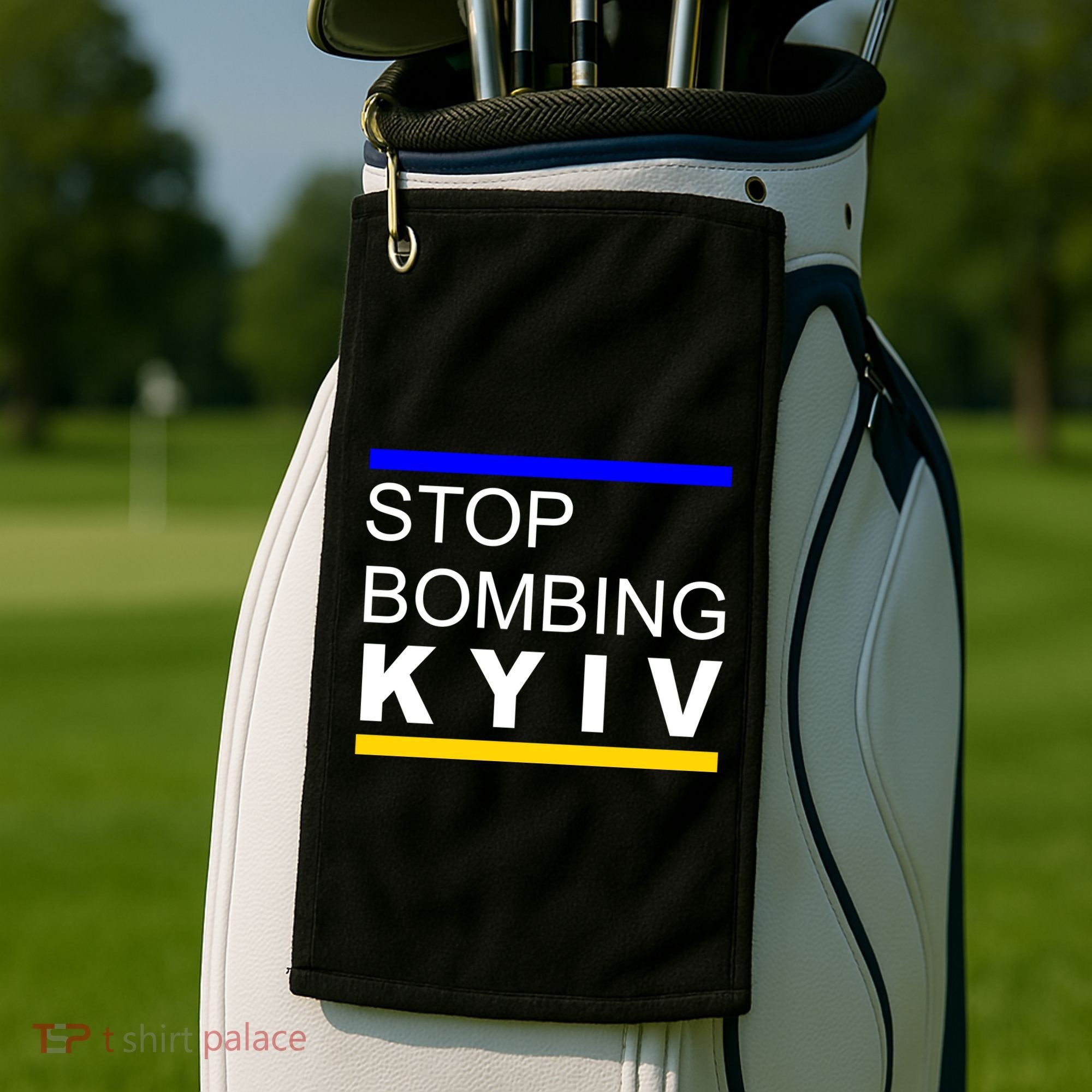 Stop Bombing Kyiv Support Ukraine Golf Towel