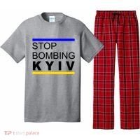 Stop Bombing Kyiv Support Ukraine Pajama Set thumb 0
