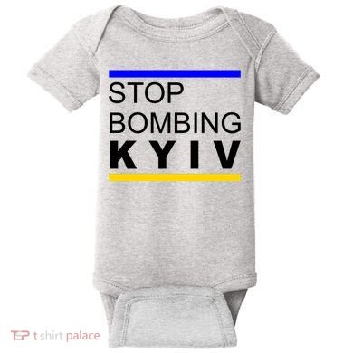 Stop Bombing Kyiv Support Ukraine Baby Bodysuit