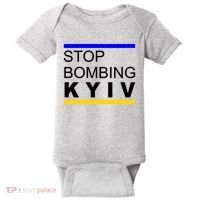 Stop Bombing Kyiv Support Ukraine Baby Bodysuit thumb 0