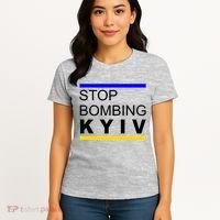 Stop Bombing Kyiv Support Ukraine Women's T-Shirt thumb 4