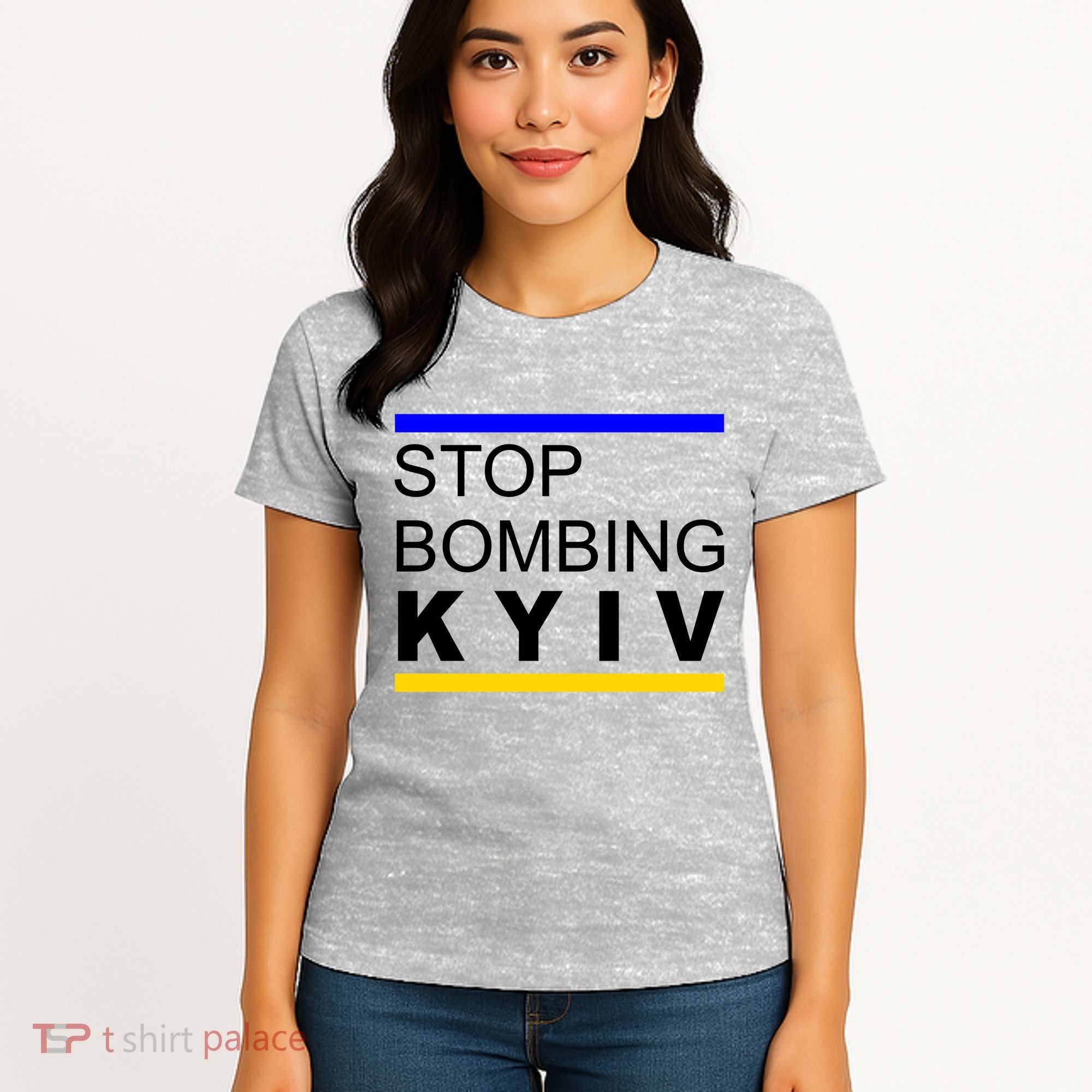 Stop Bombing Kyiv Support Ukraine Women's T-Shirt