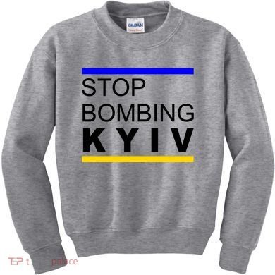 Stop Bombing Kyiv Support Ukraine Kids Sweatshirt