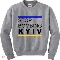 Stop Bombing Kyiv Support Ukraine Kids Sweatshirt thumb 0