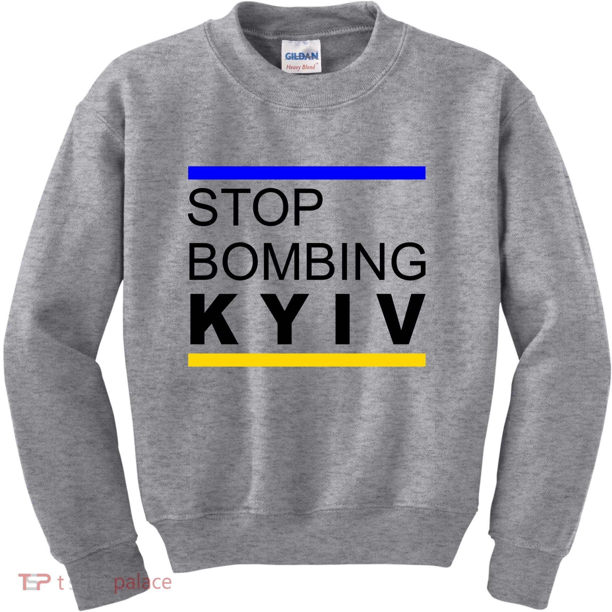 Stop Bombing Kyiv Support Ukraine Kids Sweatshirt