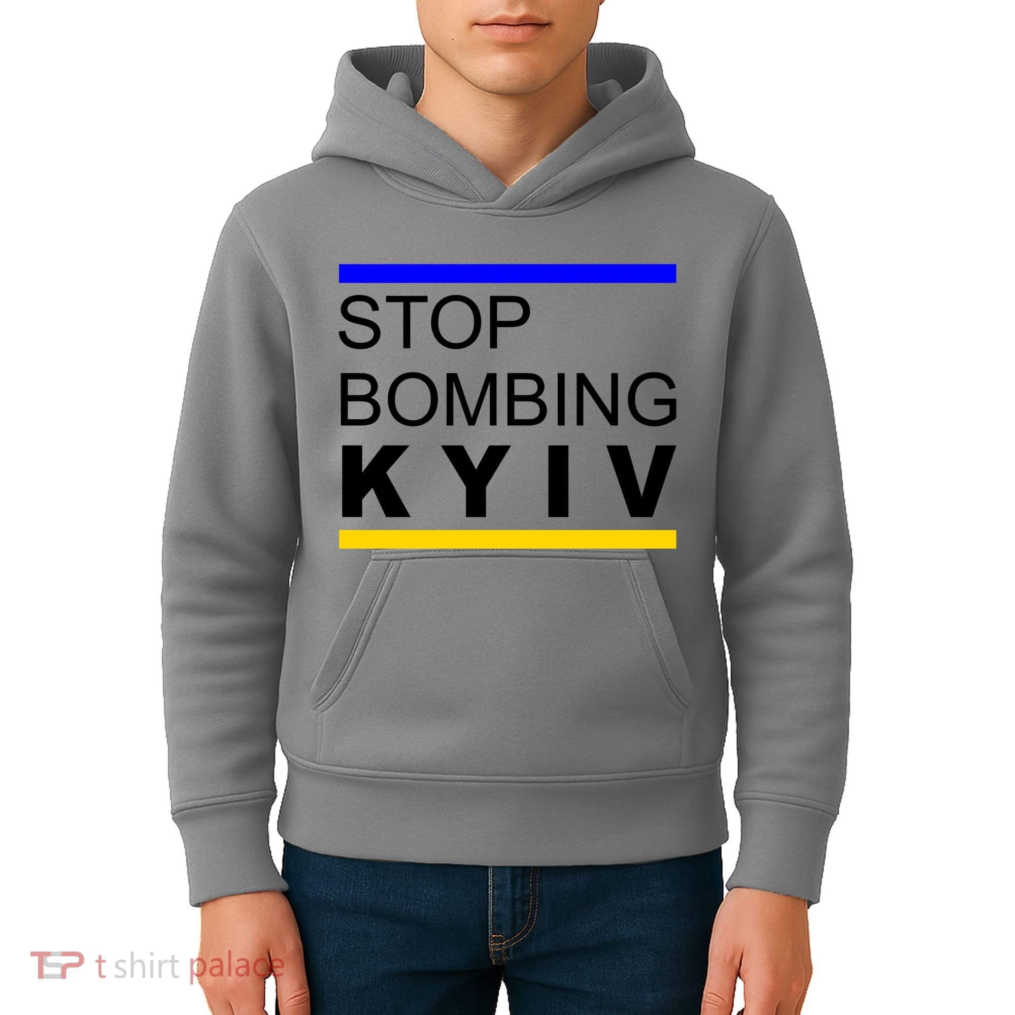 Stop Bombing Kyiv Support Ukraine Kids Hoodie