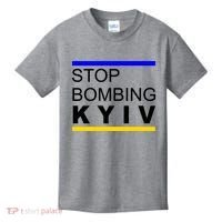 Stop Bombing Kyiv Support Ukraine Kids T-Shirt thumb 0