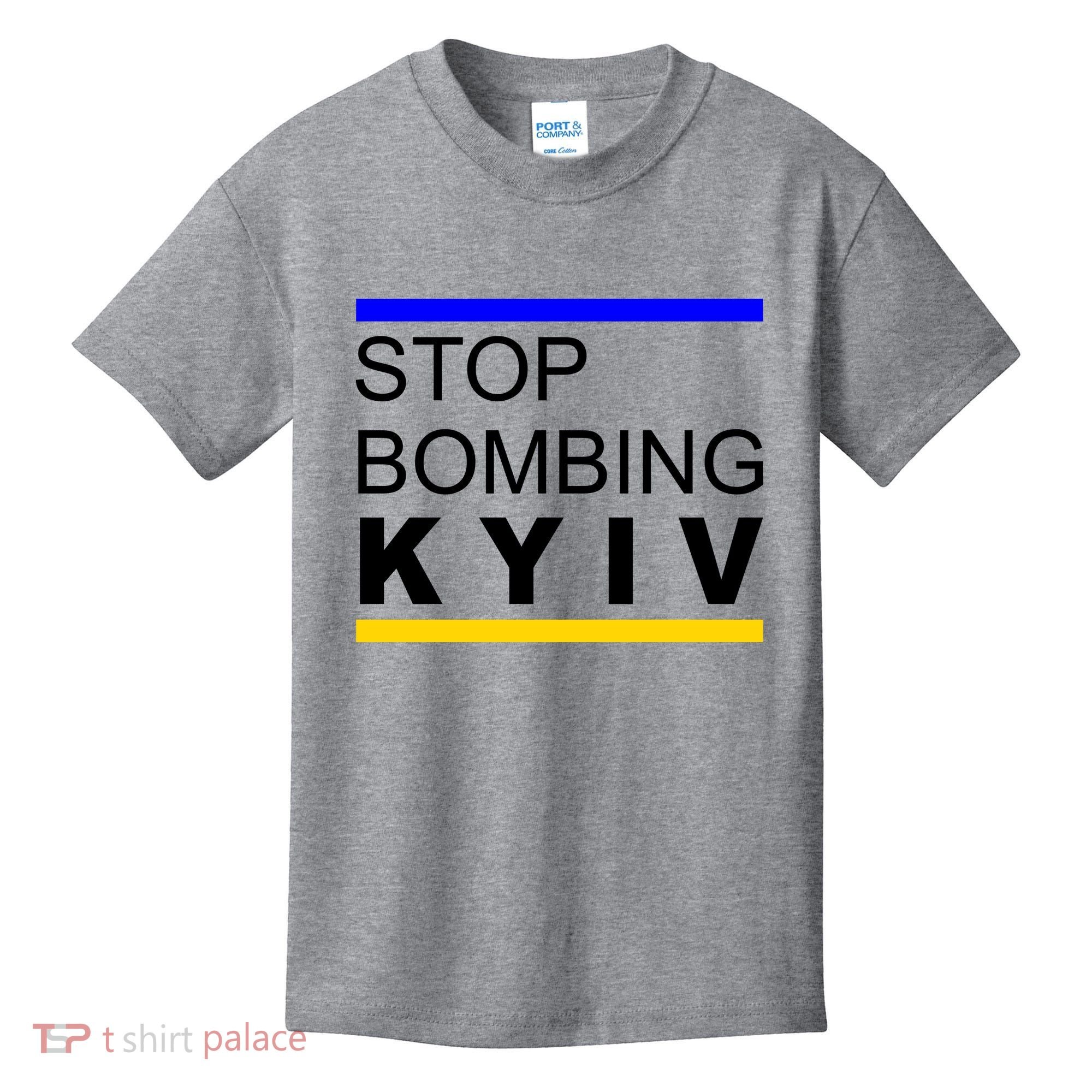 Stop Bombing Kyiv Support Ukraine Kids T-Shirt