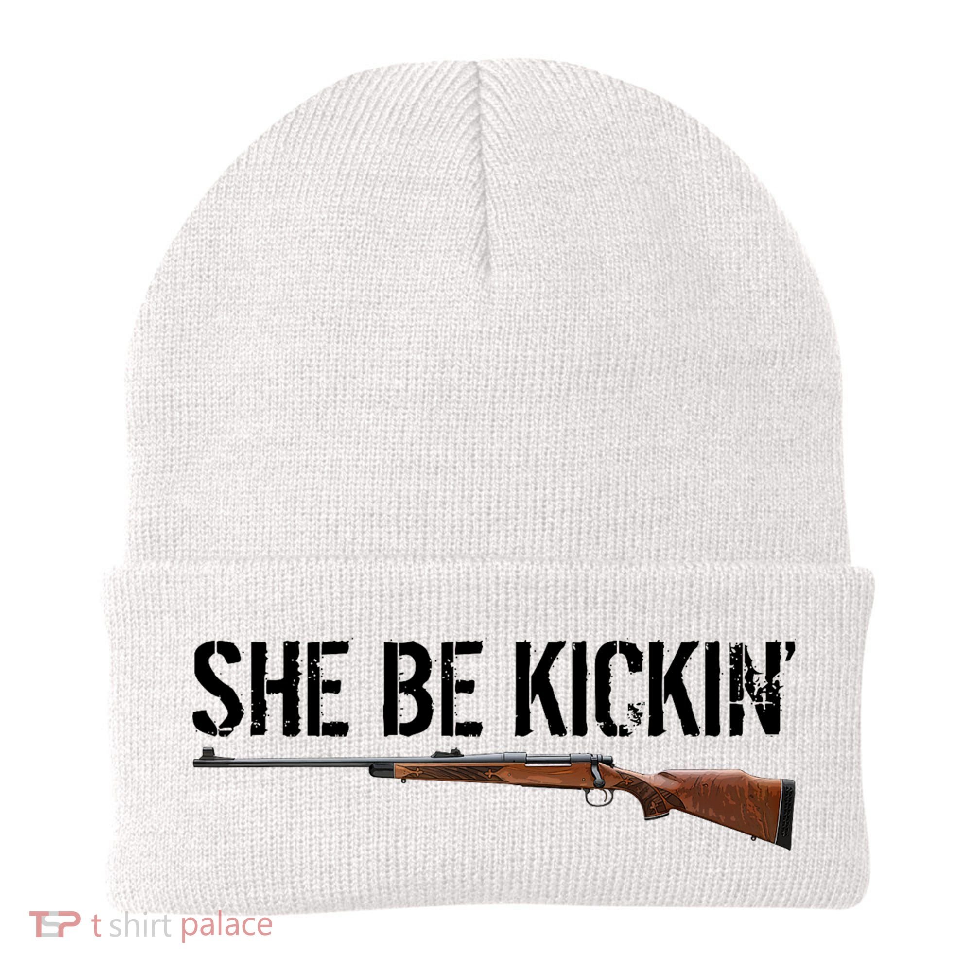 She Be Kickin Guns Saying Cool Hot Women Lady Beanie