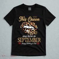 September Birthday Leopard Its My Birthday September Queen T-Shirt thumb 5