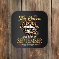 September Birthday Leopard Its My Birthday September Queen Coaster thumb 0