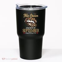 September Birthday Leopard Its My Birthday September Queen Tumbler thumb 0