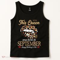 September Birthday Leopard Its My Birthday September Queen Tank Top thumb 2