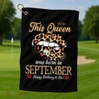 September Birthday Leopard Its My Birthday September Queen Golf Towel thumb 1