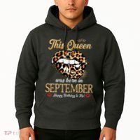 September Birthday Leopard Its My Birthday September Queen Hoodie thumb 2