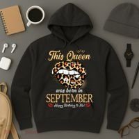 September Birthday Leopard Its My Birthday September Queen Hoodie thumb 3