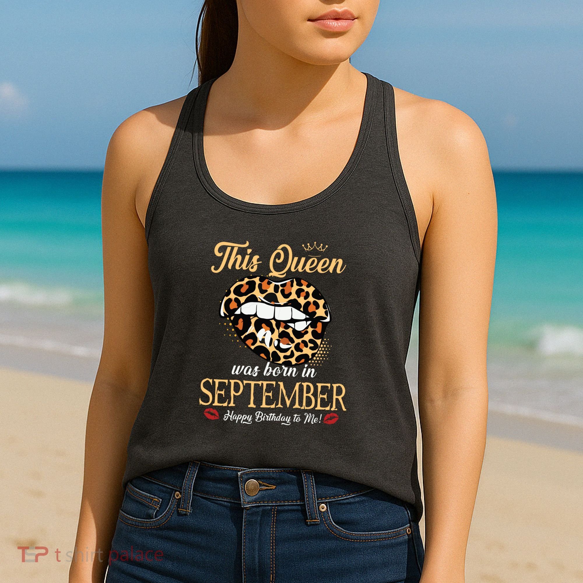 September Birthday Leopard Its My Birthday September Queen Women's Tank Top