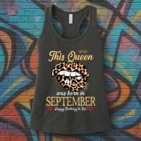 September Birthday Leopard Its My Birthday September Queen Women's Tank Top thumb 3