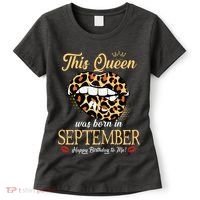 September Birthday Leopard Its My Birthday September Queen Women's T-Shirt thumb 0