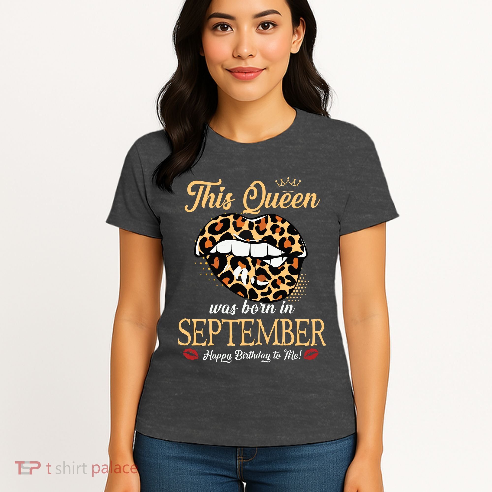 September Birthday Leopard Its My Birthday September Queen Women's T-Shirt