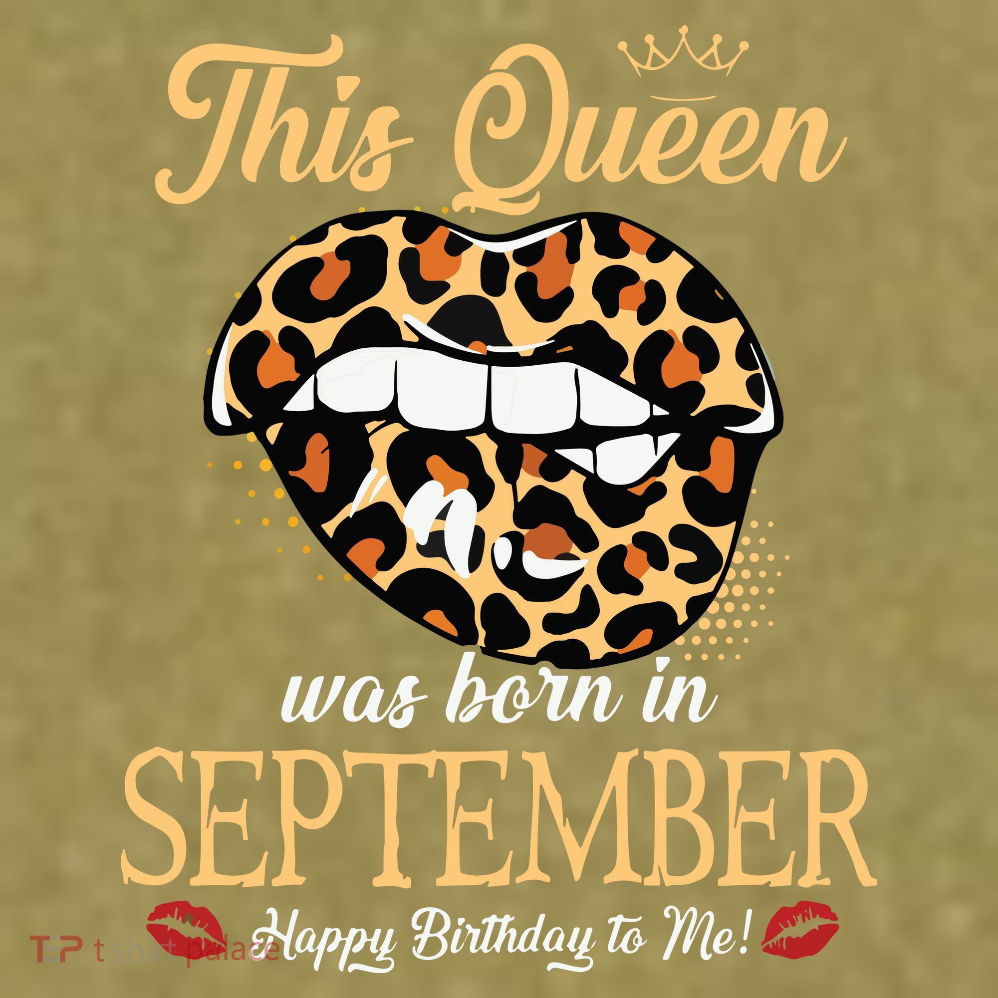 September Birthday Leopard Its My Birthday September Queen Garment-Dyed Women's Muscle Tee