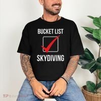 Skydiving Bucket List Check Skydiver Parachute Plane Jump Comfort Colors T-Shirt thumb 3