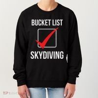 Skydiving Bucket List Check Skydiver Parachute Plane Jump Women's Sweatshirt thumb 0