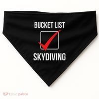 Skydiving Bucket List Check Skydiver Parachute Plane Jump USA-Made Doggie Bandana thumb 0