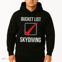 Skydiving Bucket List Check Skydiver Parachute Plane Jump Hoodie thumb 2