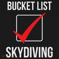 Skydiving Bucket List Check Skydiver Parachute Plane Jump T-Shirt thumb 7