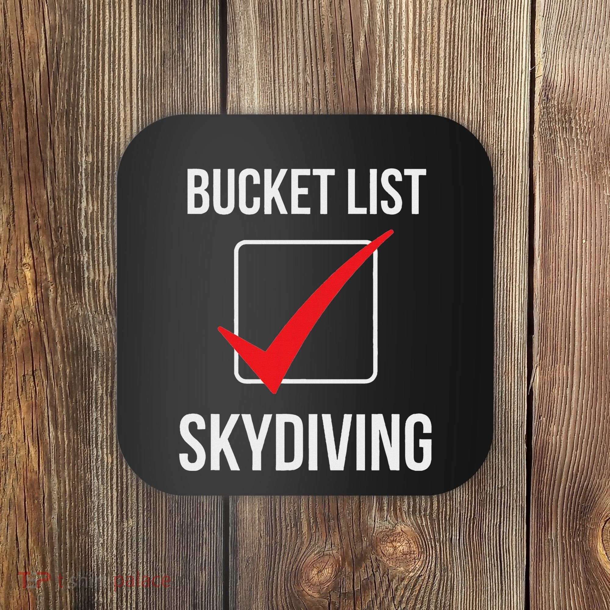 Skydiving Bucket List Check Skydiver Parachute Plane Jump Coaster