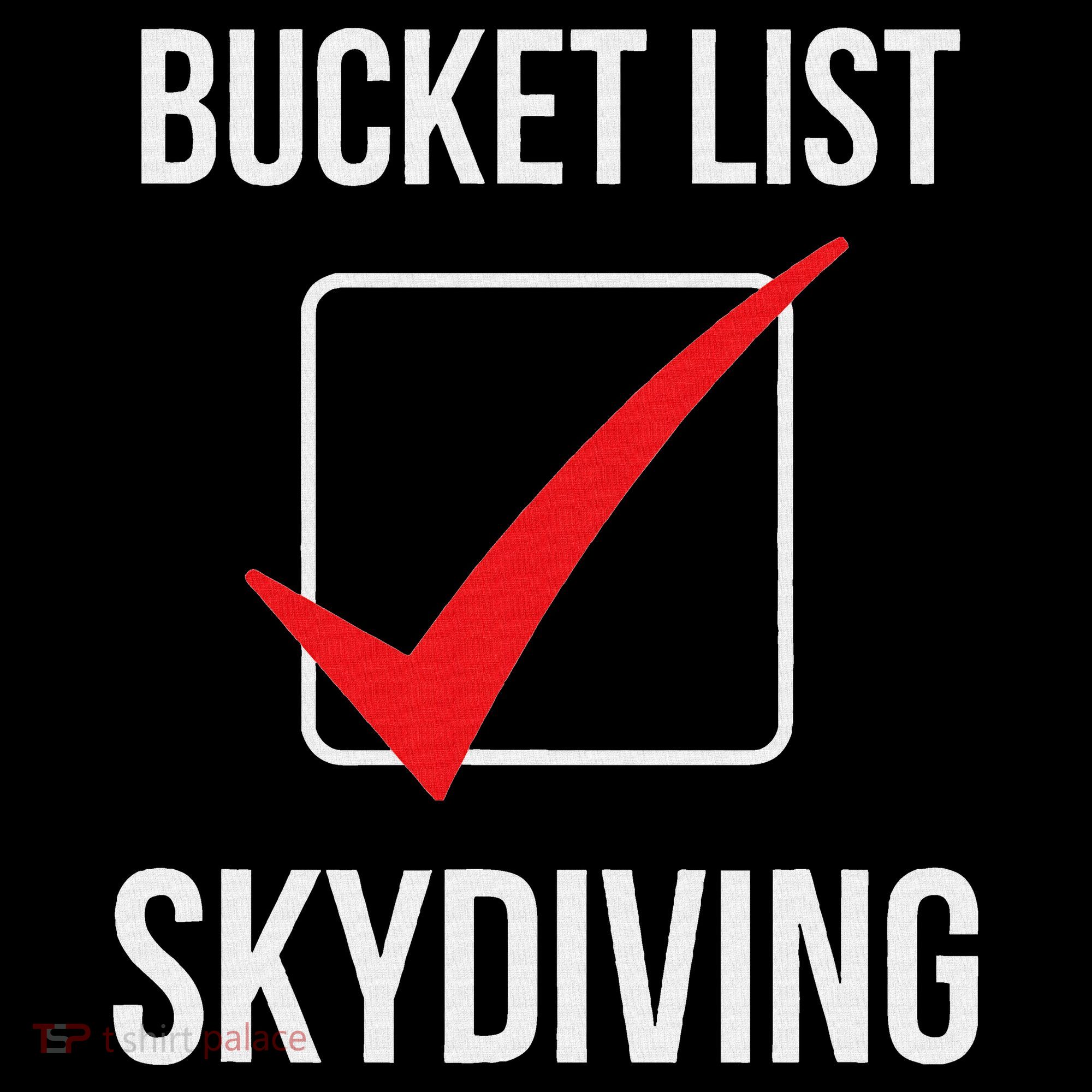 Skydiving Bucket List Check Skydiver Parachute Plane Jump Women's Hoodie