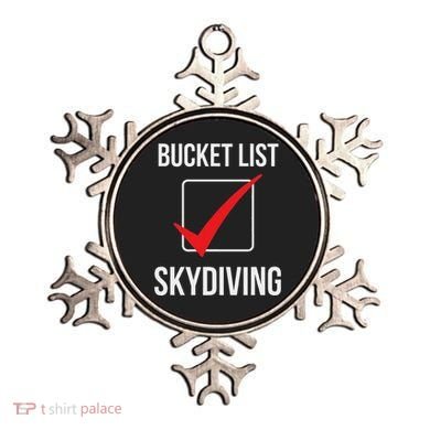 Skydiving Bucket List Check Skydiver Parachute Plane Jump Ornament