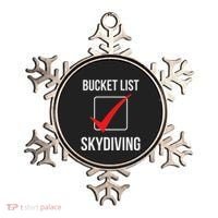 Skydiving Bucket List Check Skydiver Parachute Plane Jump Ornament thumb 0
