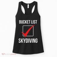 Skydiving Bucket List Check Skydiver Parachute Plane Jump Women's Tank Top thumb 0