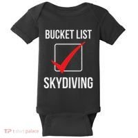 Skydiving Bucket List Check Skydiver Parachute Plane Jump Baby Bodysuit thumb 0
