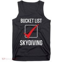 Skydiving Bucket List Check Skydiver Parachute Plane Jump Tank Top thumb 0