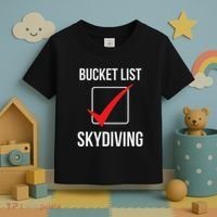 Skydiving Bucket List Check Skydiver Parachute Plane Jump Toddler T-Shirt thumb 3