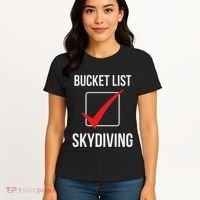 Skydiving Bucket List Check Skydiver Parachute Plane Jump Women's T-Shirt thumb 4