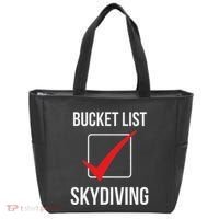 Skydiving Bucket List Check Skydiver Parachute Plane Jump Tote Bag thumb 0