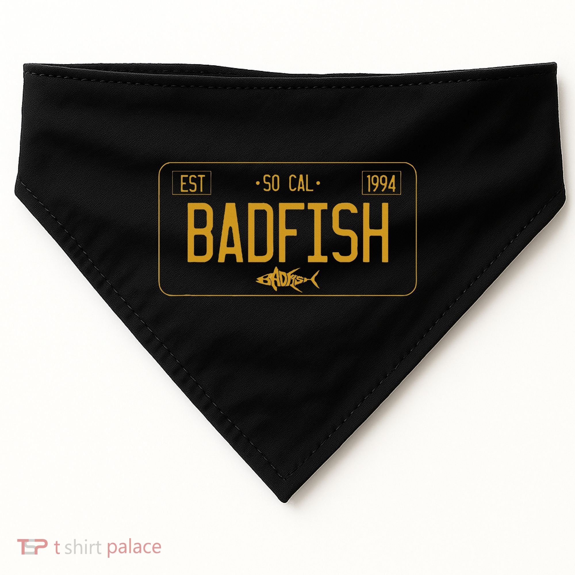 Socal Badfish License Plate USA-Made Doggie Bandana