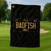 Socal Badfish License Plate Golf Towel thumb 1